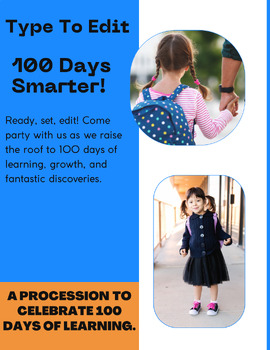 Preview of 100 Days Of School Learning Flyers (4) Fully Customize your Flyer Ready to Edit!