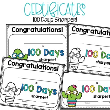 100 Days Smarter Certificate by Ashley #39 s Goodies TpT