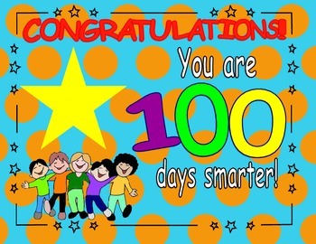 100 Days Smarter Certificates by HI NRG Teaching TpT