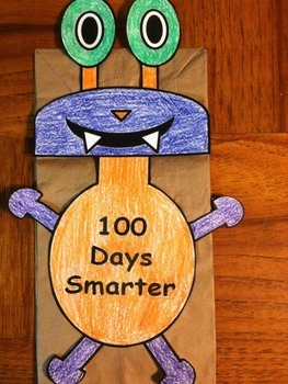 Preview of 100 Days Smarter Monster Puppet