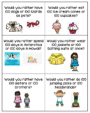 100 Days Would You Rather Discussion Questions Partner/Group Game