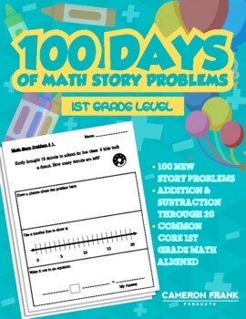 Preview of 100 Days of Addition & Subtraction Story Problems  | Numbers 0-20 1st Grade