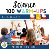 100 Days of General Science Warm-ups, Journals, Bell Work
