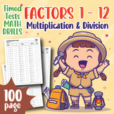 Multiplication and Division Facts Fluency Practice Timed T