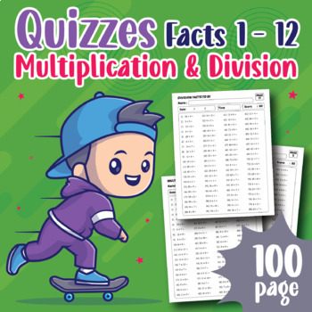 Preview of Basic Multiplication and Division Worksheets Facts Fluency Practice Assessments