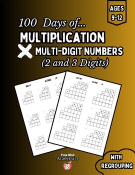 Preview of Multi-Digit Multiplication Worksheets: 2 and 3-Digit Numbers, With Regrouping