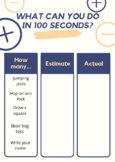 100 Days of School Activity Sheet