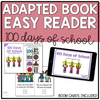 Preview of Easy Reader Adapted Book - 100 Days of School