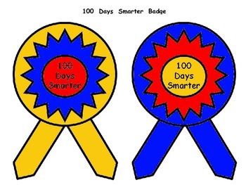 Preview of 100 Days of School Badge