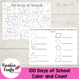100 Days of School Color and Count - Kindergarten | 1st | 2nd