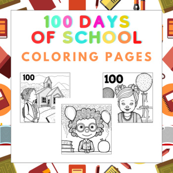 100th day of school Coloring Pages by DJO's Resource Room | TPT