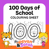 100 Days of School Colouring Sheet by Pevan & Sarah