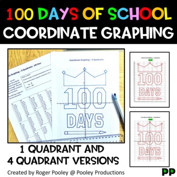 Preview of 100 Days of School Coordinate Plane Graphing