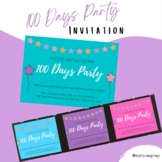 100 Days of School Party Invite