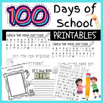 Preview of 100 Days of School Printable Worksheets