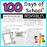 100 Days of School Printable Worksheets