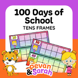 100 Days of School Tens Frames | Counting Chart Number Dis