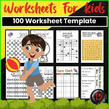 Preview of 100 Days of School Worksheet Template Printables