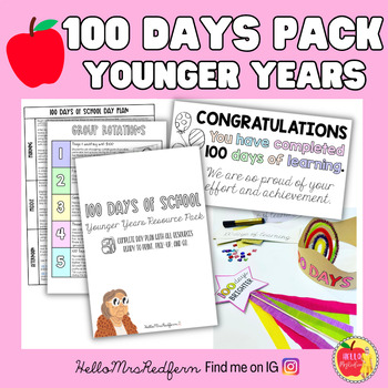 Preview of 100 Days of School Younger Years Pack