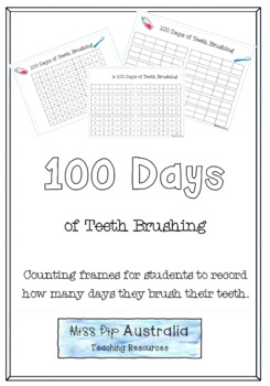 Preview of 100 Days of Teeth Brushing **Lots of VARIATIONS**
