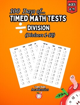 Preview of Division Worksheets: Divisors 1-12, Grades 3-5