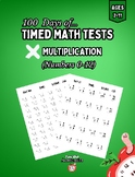 Preview of Multiplication Worksheets, Numbers 1-12, Grades 2-4