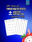 Preview of Addition and Subtraction Worksheets: Numbers 0-20, Grades 1-3