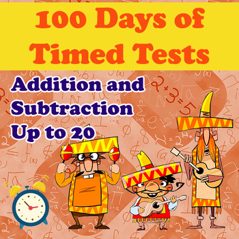 Preview of 100 Days of Timed Tests: Addition and Subtraction up to 20