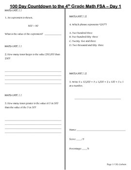 4th grade fsa math practice pdf