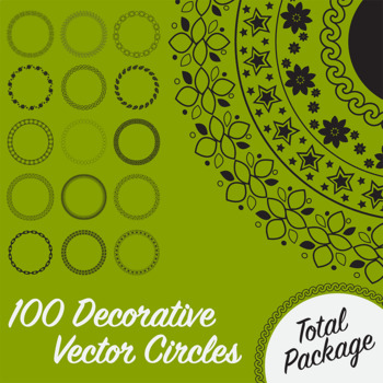 Preview of 100 Decorative Circles, Vector Art (Premium Package)