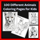 100 Different Animals Coloring Pages for Kids-100 Printabl