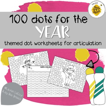 Preview of 100-Dot Articulation Print & Go Worksheets for the Year!