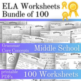 100 ELA Worksheets - English Language Arts Core Curriculum