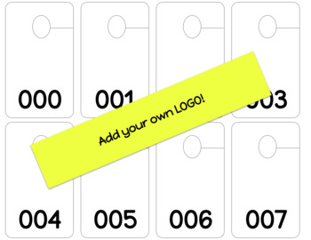 Preview of 100% Editable Book bag Tags 000-1000