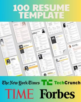 Preview of 100 Elegant Resume Template Package Elevate Your Dream Job Application