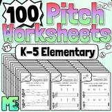 100 Elementary Music Worksheets | K-5 Pitch And Solfege Studies