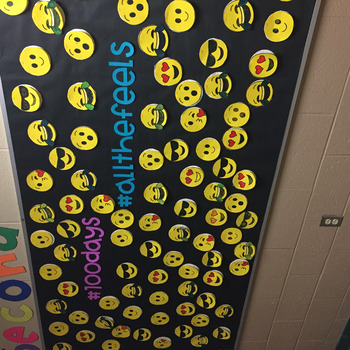 100 Emoji Bulletin Board by Rulin' the Roost | Teachers Pay Teachers