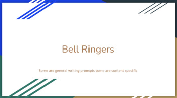 Preview of 100 English Language Arts Bell Ringers/Writing Prompts