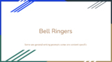 100 English Language Arts Bell Ringers/Writing Prompts