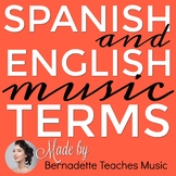 English & Spanish Music Terms Vocabulary Cards