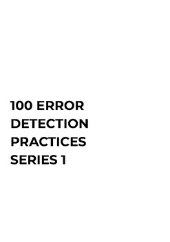 Preview of 100 Error Detection Practice Series 1