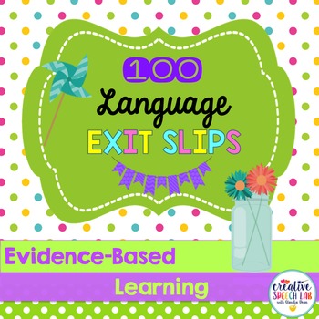 Preview of 100 Exit Slips for Language Skills