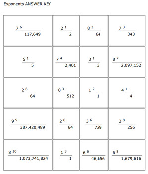 100 exponent worksheets base 1 10 power 1 10 by roombop tpt