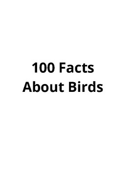 Preview of 100 Facts About Birds ( kdp interior )