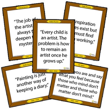 100 Famous Art Quotes Classroom Posters - Inspirational Sayings for