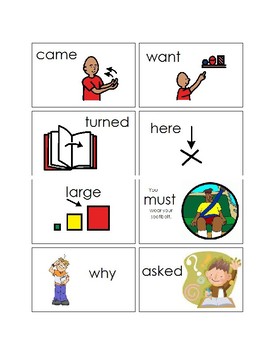 Preview of 100 First Grade Picture Sight Word Flash Cards