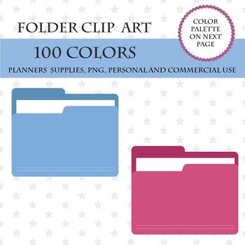 Preview of 100 Folder clipart, File Folder clipart, School clip art, Folder Office Icons