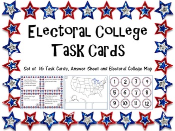 Preview of Electoral College Task Cards