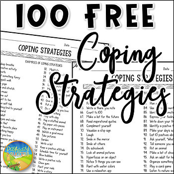 Preview of Coping Strategies & Skills for Managing Emotions FREE List