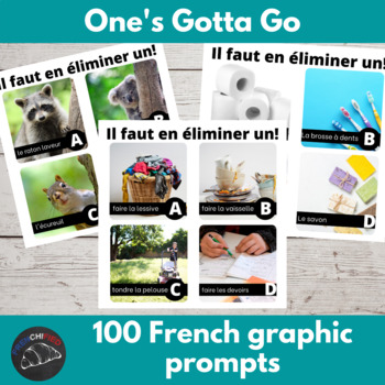 Preview of 100 French conversation prompts - One's gotta go